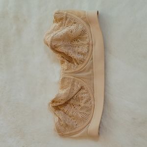 Lively Nude Sexy Lace Underwire Push Up Strapless Bra 32C